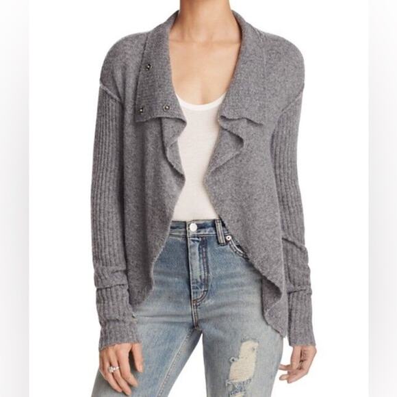 Free People Cascade Heathered Wool Cardigan grey small - Picture 2 of 7
